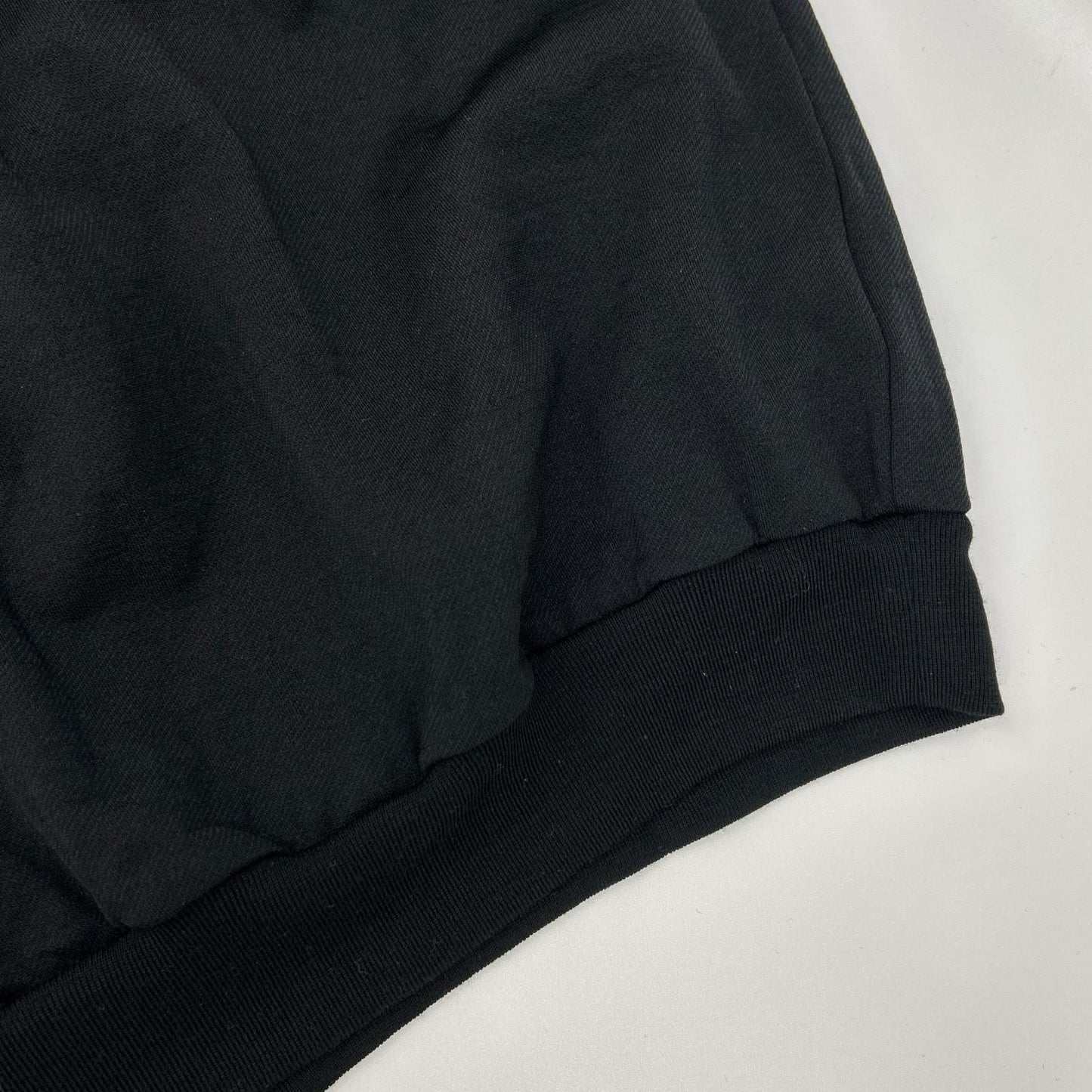 AURALEE Auralee A25AP01WU black LIGHT WOOL SWEAT HALF ZIP top
