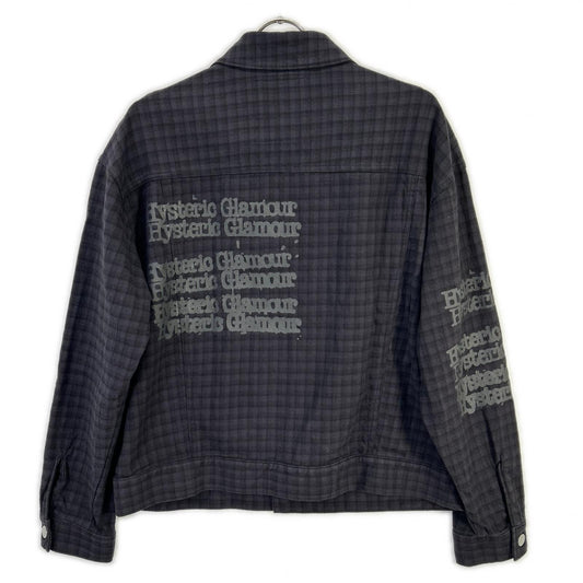 HYSTERIC GLAMOUR Hysteric Glamour 01251AB03 Black TYPE LOGO Checked Trucker Jacket Jacket