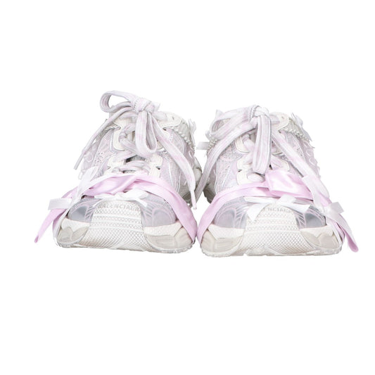 BALENCIAGA バレンシアガ 美品 825468 3XL レース&リボン ミュールスニーカー シューズ
