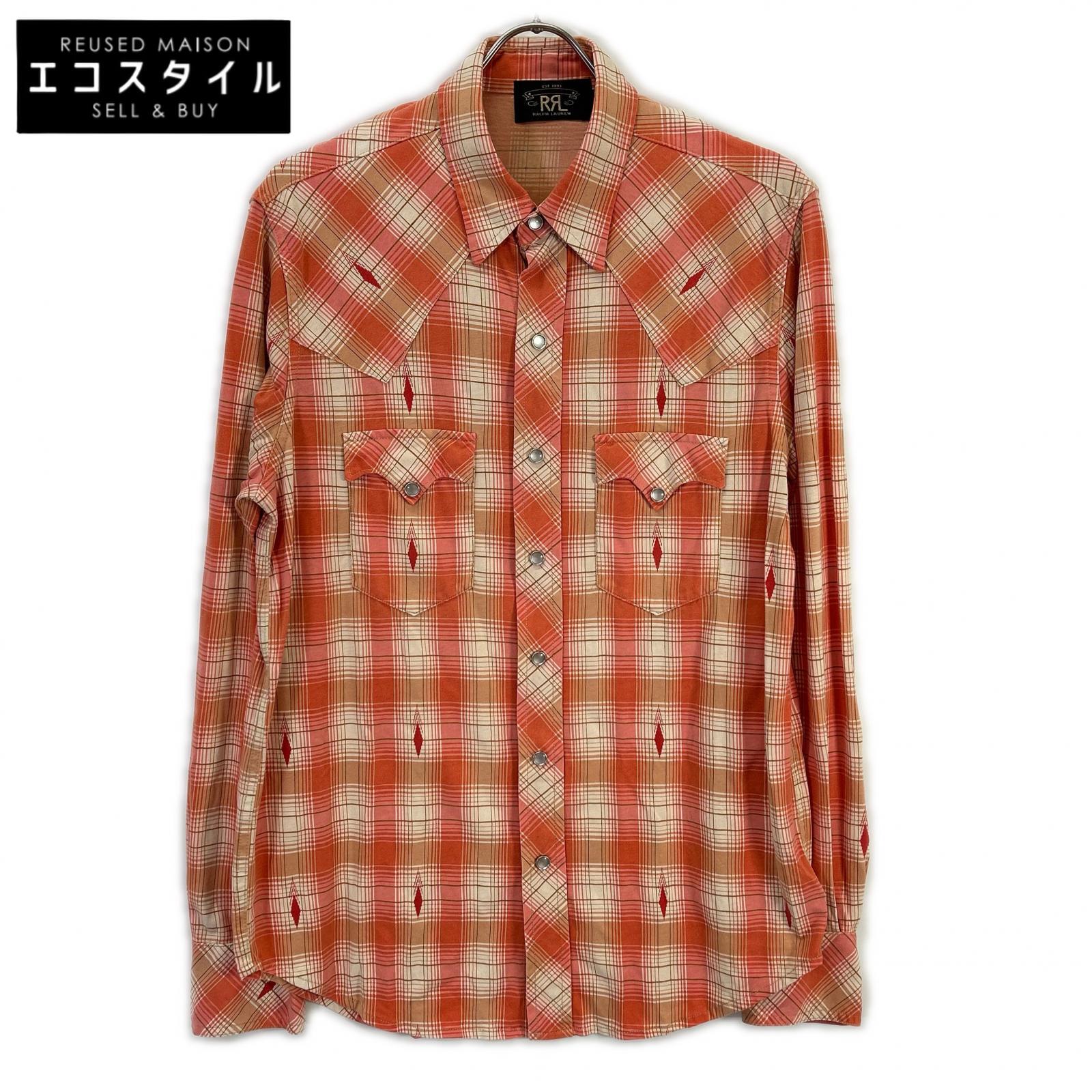 RRL ダブルアールエル コッパー Plaid Jersey チェック柄 ウエスタン