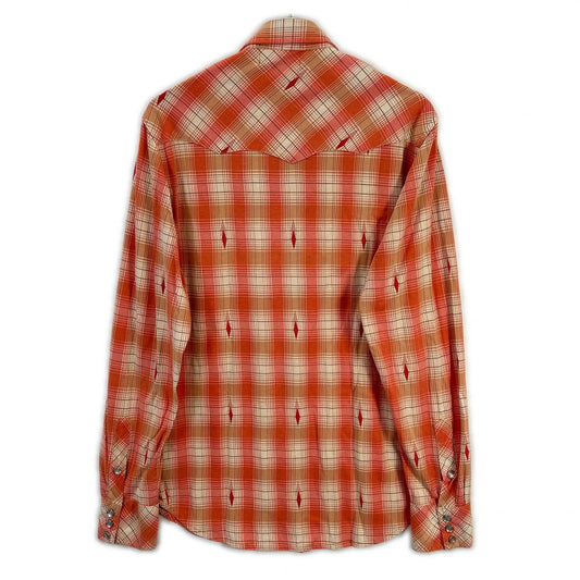RRL ダブルアールエル コッパー Plaid Jersey チェック柄 ウエスタンシャツ トップス