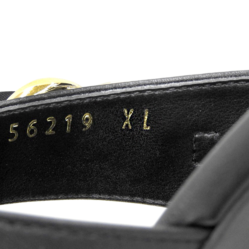 DIANA Fine Condition Chain and Scarf Cross Moon Mules Shoes Women's Black XL 56219 Shoes