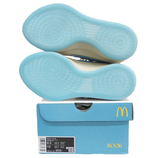 NIKE ナイキ 新品同様 Book2 Sedona スニーカー シューズ メンズ ベージュ×ターコイズブルー 26.5cm IR6445-100 シューズ