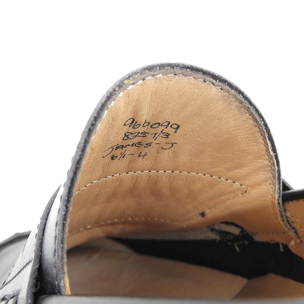 Tricker's トリッカーズ 美品 レザー コインローファー シューズ メンズ ブラック 6 1/2 M8357 JAMES-J シューズ
