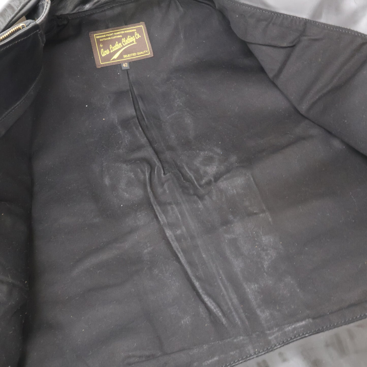 AERO LEATHER エアロレザー 【新品同様】フロントクオーターホースハイド ボードレーサー シングルライダースジャケット ジャケット