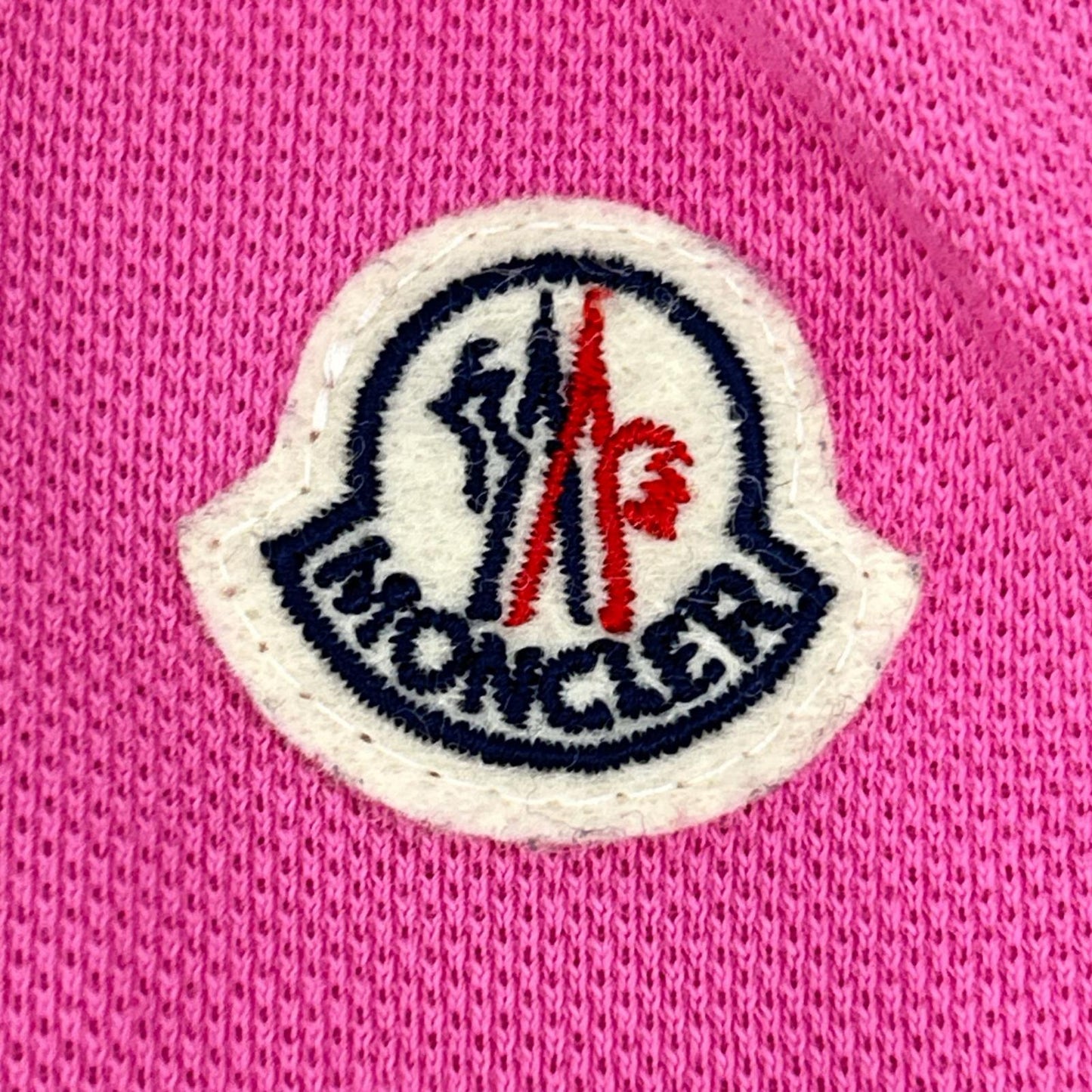 MONCLER モンクレール ピンク 18年 ワッペン付きポロシャツ トップス