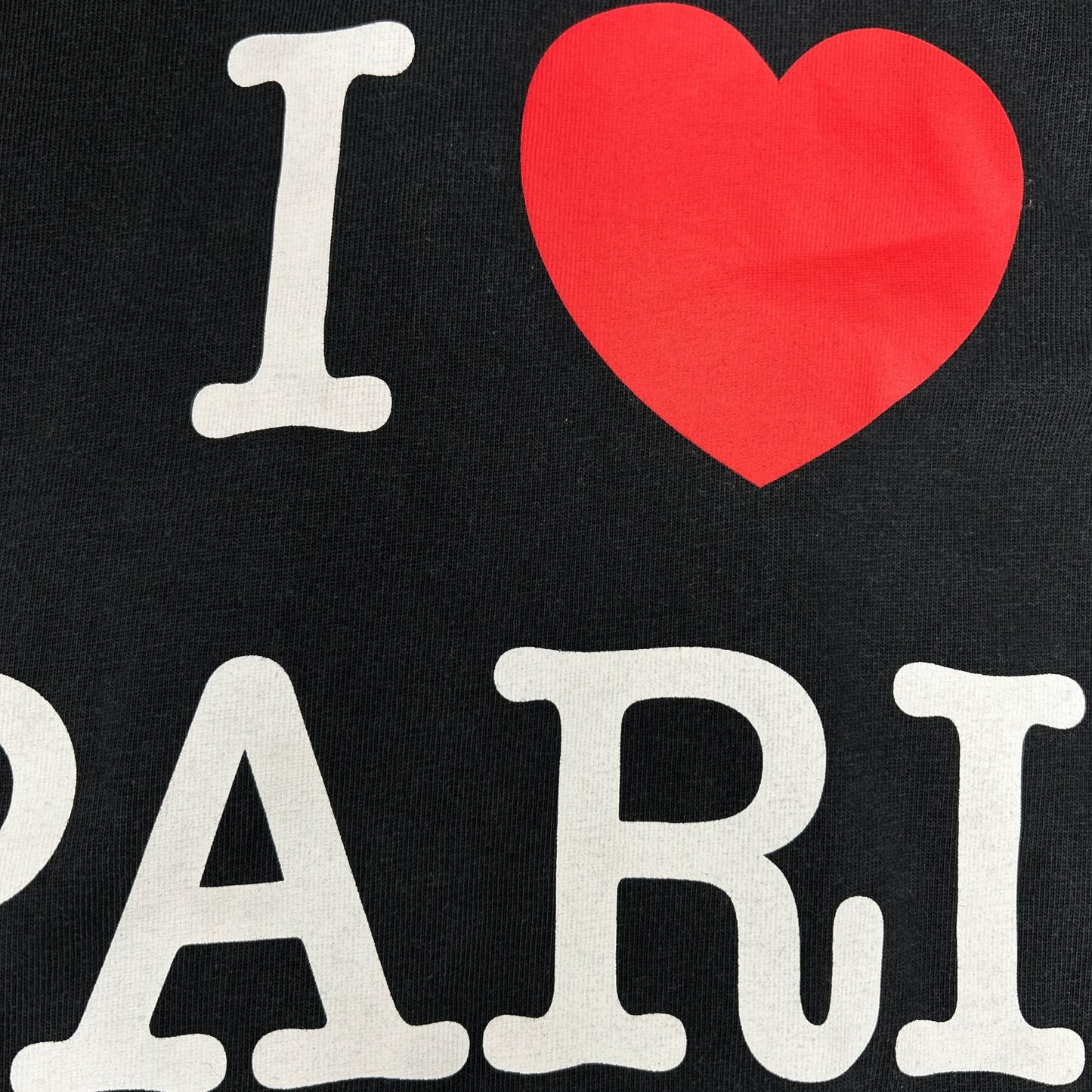BALENCIAGA Black 764235 I LOVE PARIS T-Shirt Top