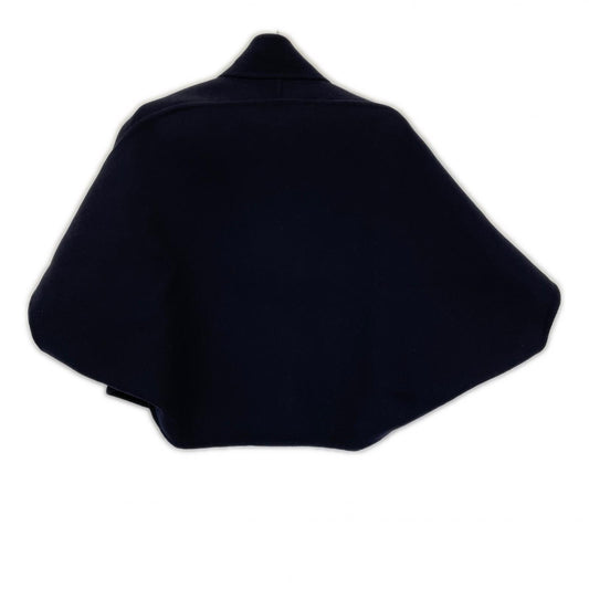 support surface サポートサーフェス ネイビー ウール カシミヤ混 スタンドカラー ポンチョ コート