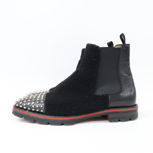CHRISTIAN LOUBOUTIN クリスチャンルブタン 3211051 MELON SPIKES FLAT メロン スパイクス フラット カーフ/ブークレ チェルシーブーツ シューズ