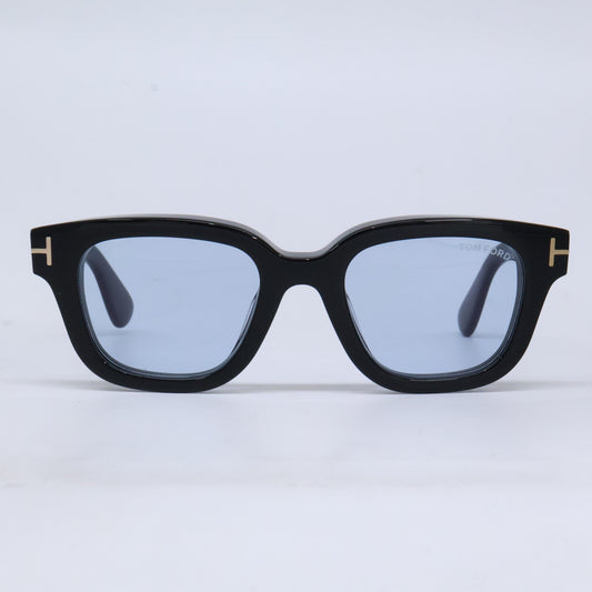 TOM FORD トムフォード TF1274-D ECO 01A ブラック ライトブルーレンズ ウェリントンサングラス サングラス