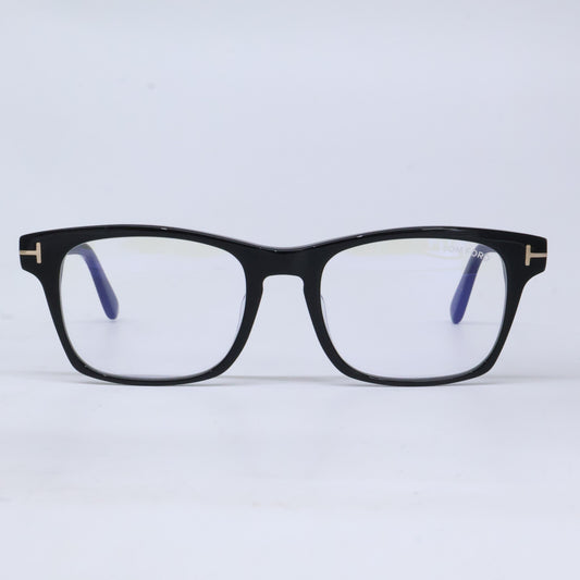 TOM FORD トムフォード FT6150-D-B/V 001 シャイニーブラック アジアフィット スクエアモデル ブルーライトカットメガネ 眼鏡