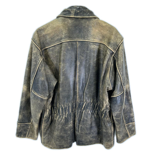 CHEVIGNON Chevignon Brown leather WRD single rider jacket jacket