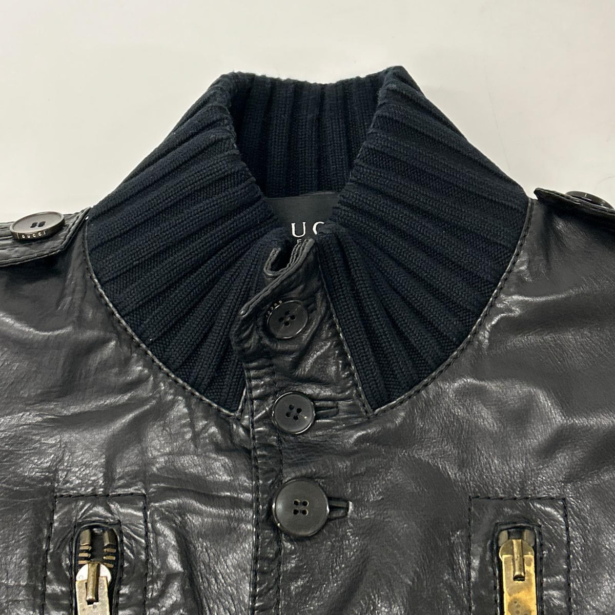 GUCCI グッチ ブラック 171472 マドンナ カウレザーボンバージャケット ジャケット