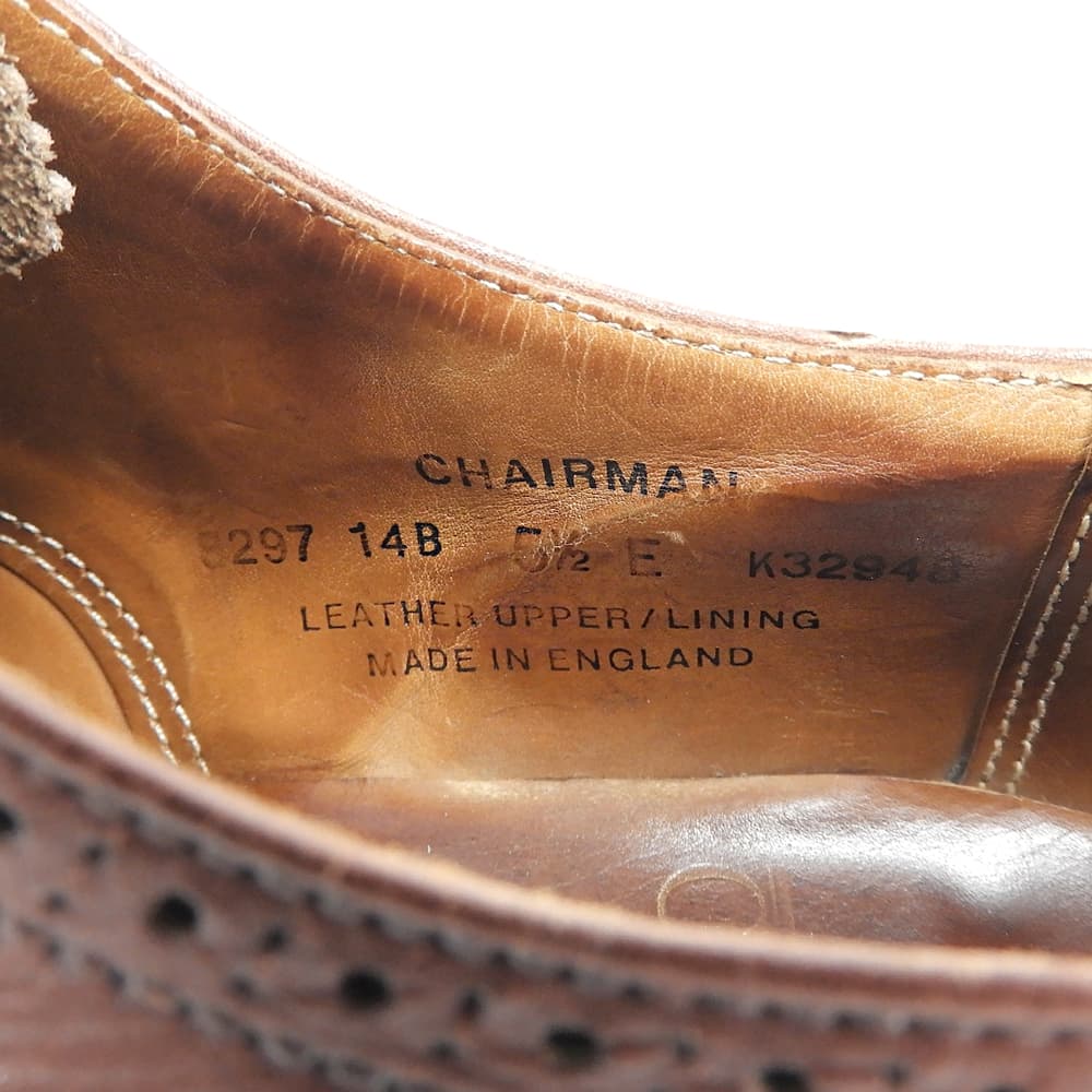 Crockett&Jones クロケット&ジョーンズ CHAIRMAN 14B ストレートチップ シューズ メンズ ブラウン 5 1/2E シューズ