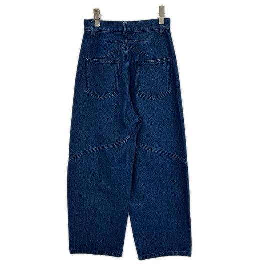 Ameri アメリ ブルー SPANGLE BIJOU EGG DENIM PANTS デニムパンツ ボトムス
