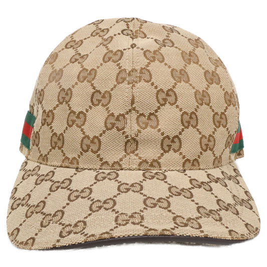 GUCCI グッチ 【美品/国内正規】200035 GGキャンバス シェリーライン ベースボールキャップ 帽子
