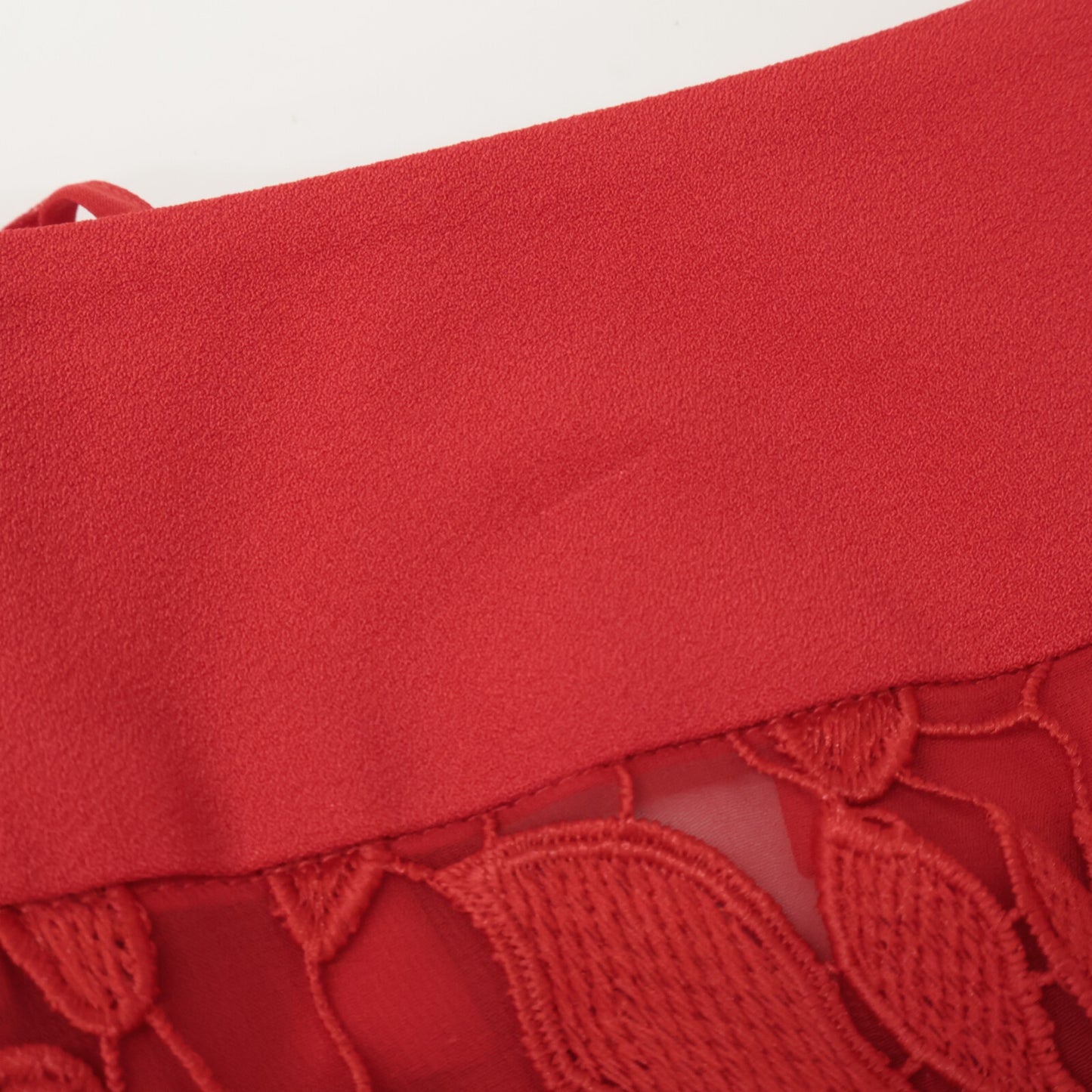 ADORE Red 531-9120402 Pleated Flower Lace Skirt Skirt 36 Women's
