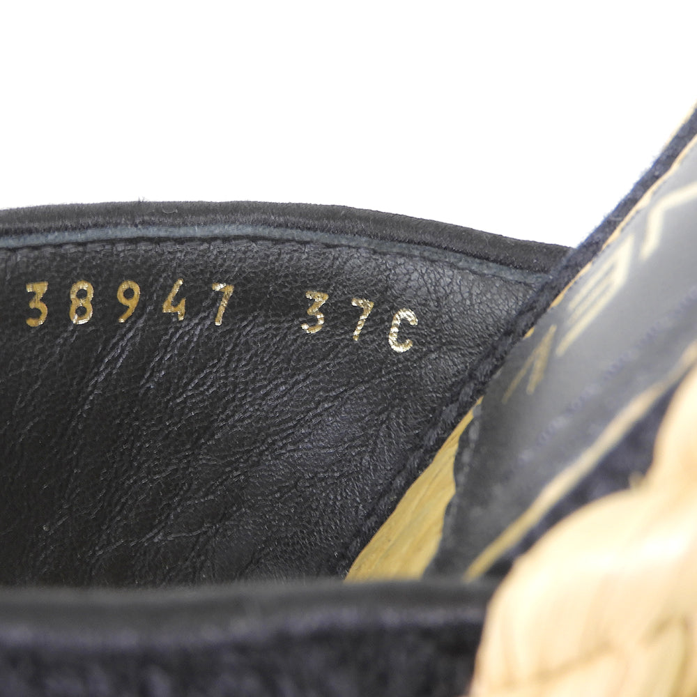 CHANEL シャネル ココマーク ファブリック サンダル レディース ブラック 37 C 22P G38947 シューズ 37 C