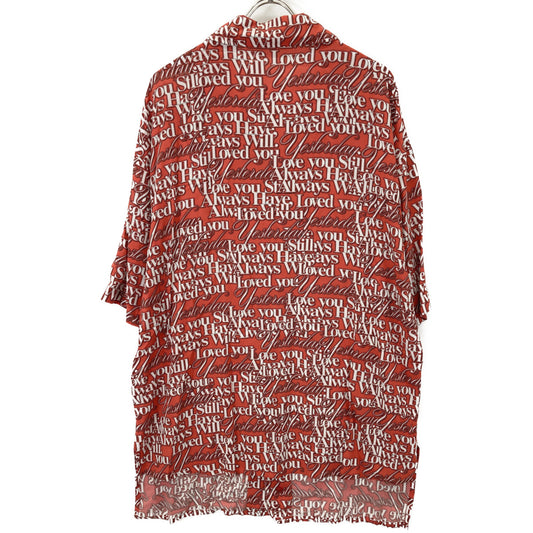 BALENCIAGA バレンシアガ 571440 レッド 18SS Love Short Sleeves Shirt トップス