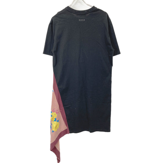 MSGM Black 2541MDA62 Scarf-Panel Dress Dress