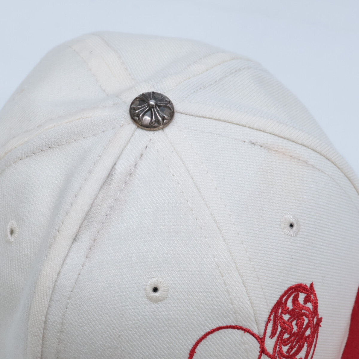 Chrome Hearts クロムハーツ FITTED WOOL ACRYLIC ハートロゴ刺繍 クロスボール ベースボールキャップ/ 帽子 7 5/8