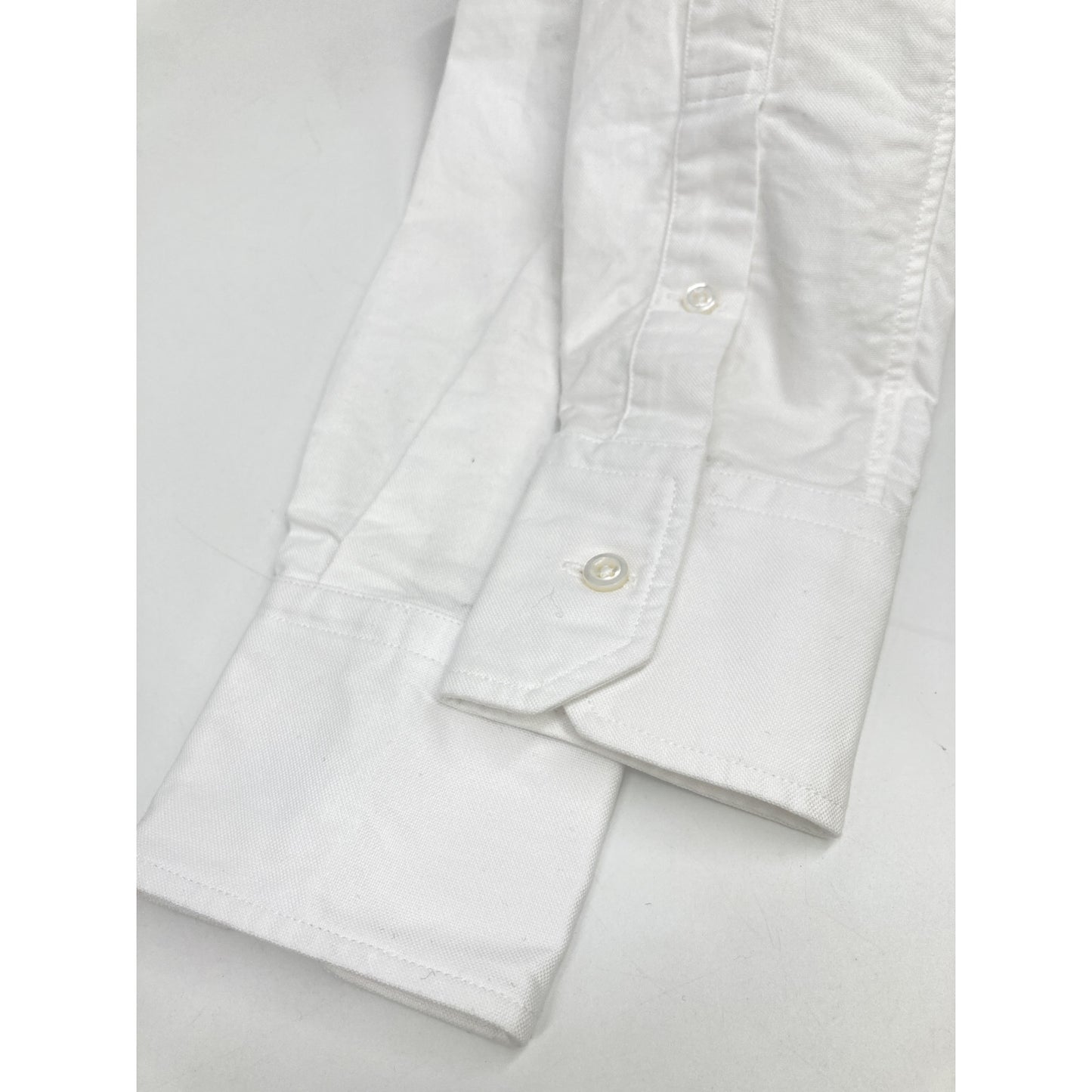 THOM BROWNE トムブラウン 1640-02188ー100 ホワイト オックスフォードアームバンドクロップドラウンドカラーシャツ トップス 36