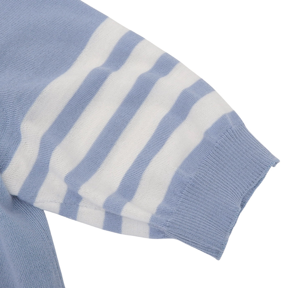 THOM BROWNE トムブラウン 美品 メリノウールジャージーステッチ4BAR Tシャツ トップス レディース ライトブルー 36 FKA471A-Y1014 トップス 36