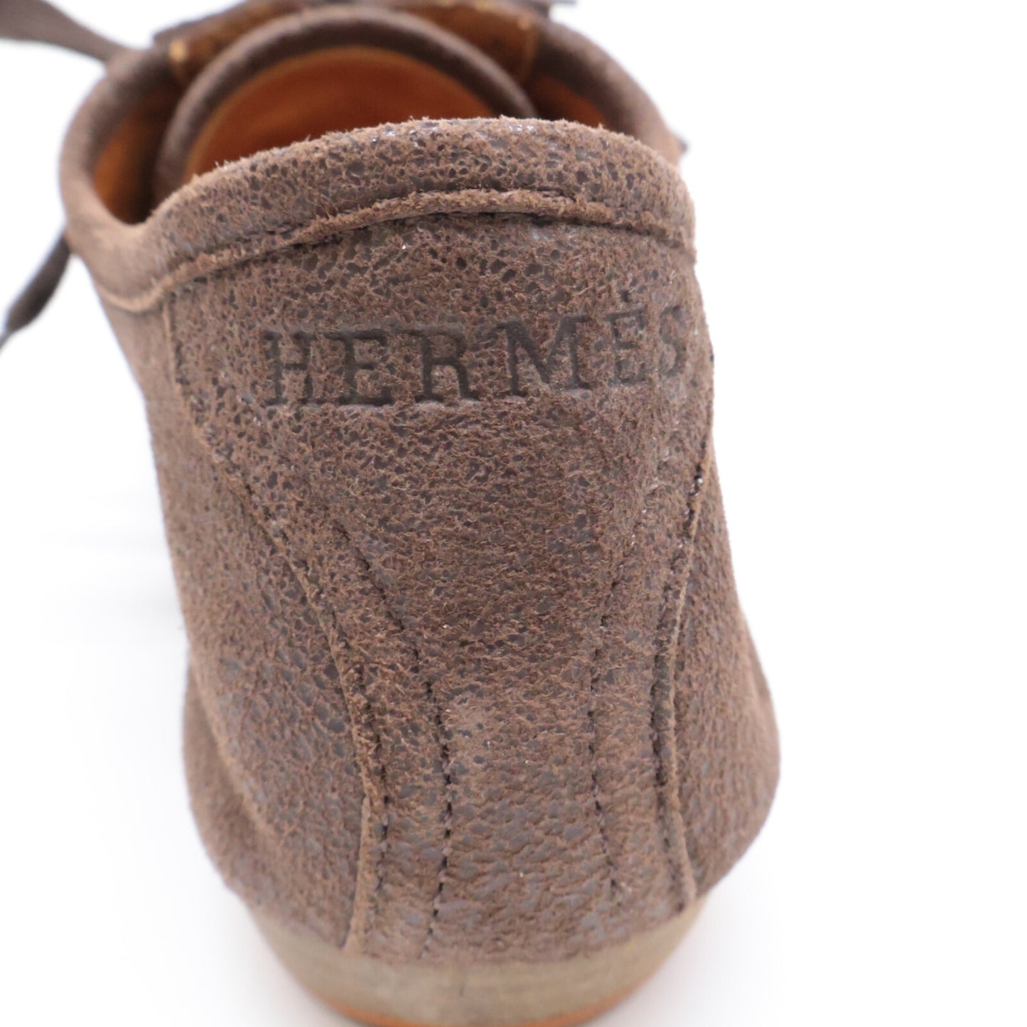 HERMES エルメス クイック エブリン パンチングロゴ レザー スニーカー シューズ 38 1/2