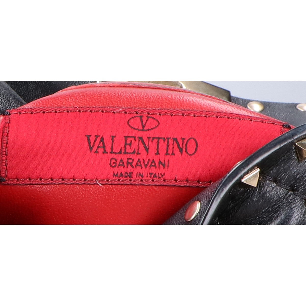 Valentino Garavani ヴァレンティノガラヴァーニ レザー ロックスタッズ 2WAYチェーンショルダー ハンドバッグ