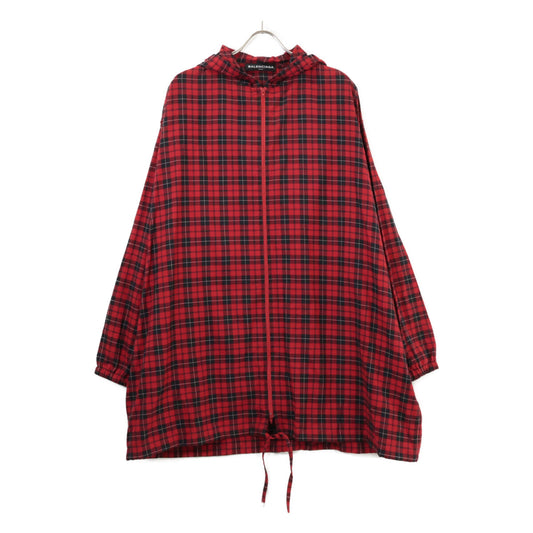 17年 508461 レッド チェック オーバーサイズ ジップアップトップス トップス M メンズ