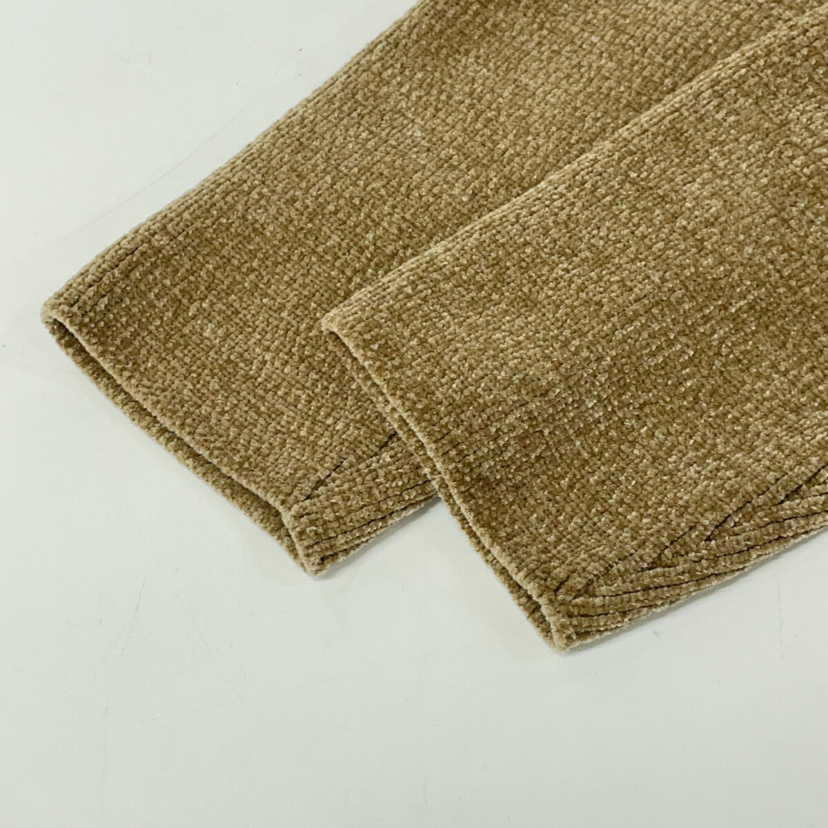 25AW 24025502008 ベージュ ポリエステルシェニールヤーン ダブルブレステッドニットジャケット ジャケット M