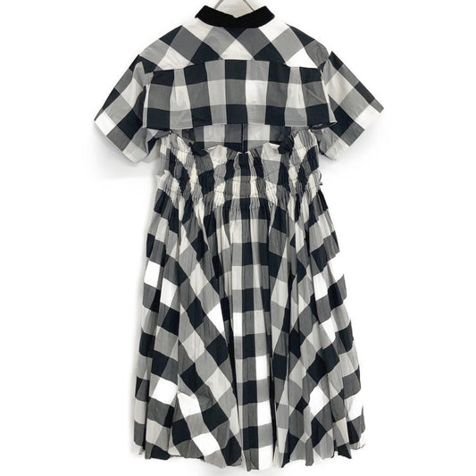 sacai 18AW 18-03984 Grey Check Short-Sleeve Dress