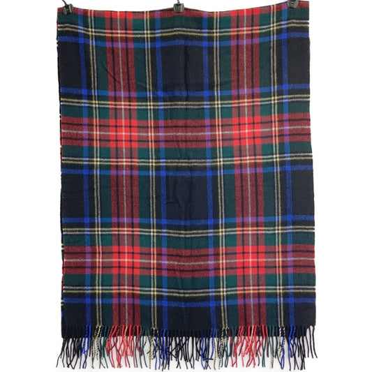 Tartan Check 100% Cashmere Large Stole Scarf for Women