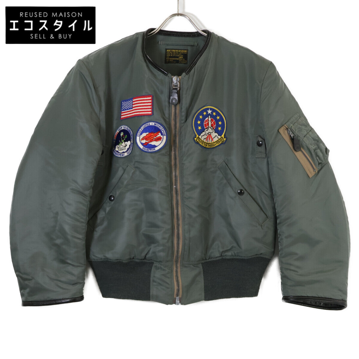 BUZZ RICKSON'S バズリクソンズ Bshop別注 BR15011 MA-1 ジャケット L Bshop別注 BR15011 MA-1 ｼﾞｬｹｯﾄ ジャケット L メンズ – style-eco.shop