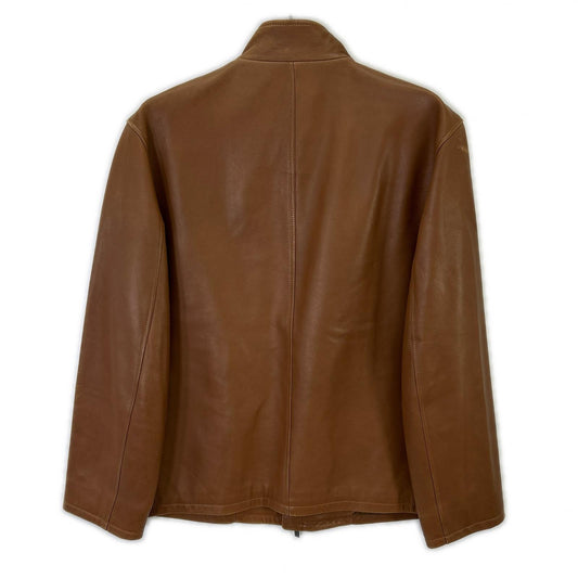 Ermenegildo Zegna エルメネジルドゼニア LPKNG-J04 ブラウン シングルライダース イタリア製 ジャケット