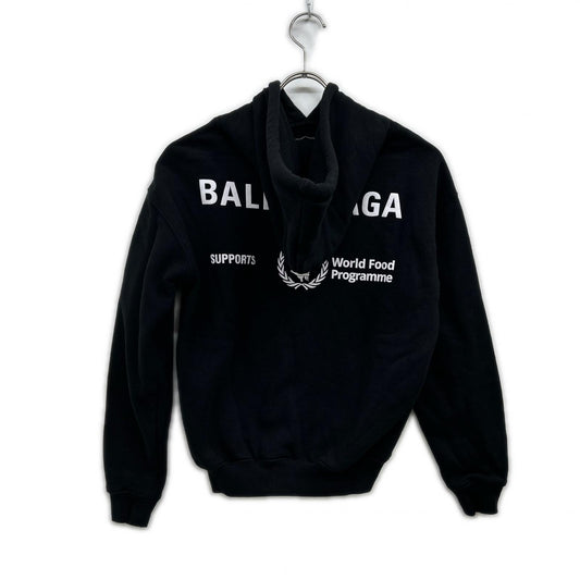 BALENCIAGA バレンシアガ 20年製 612959 ブラック WFPロゴ フーディー スウェットパーカー トップス