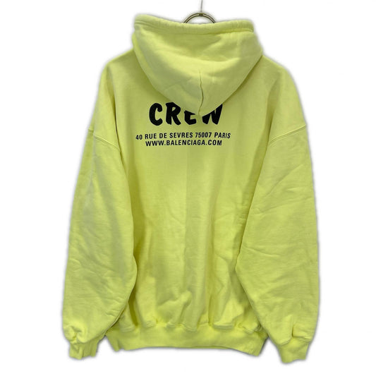 BALENCIAGA 578135 Yellow CREW Pullover Hoodie Tops
