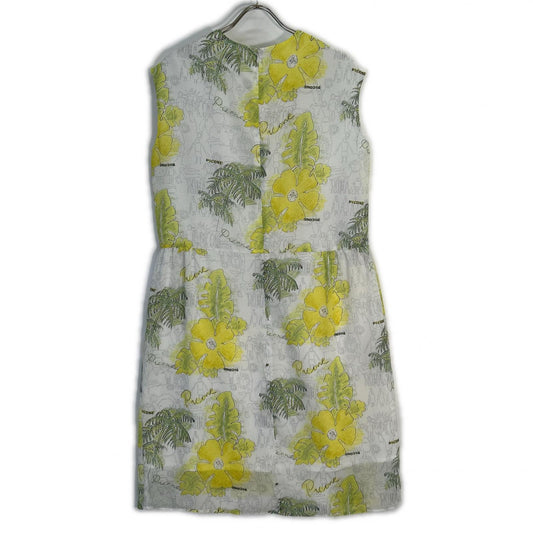 PICONE P351503 24SS Hibiscus Seersucker Sleeveless Dress