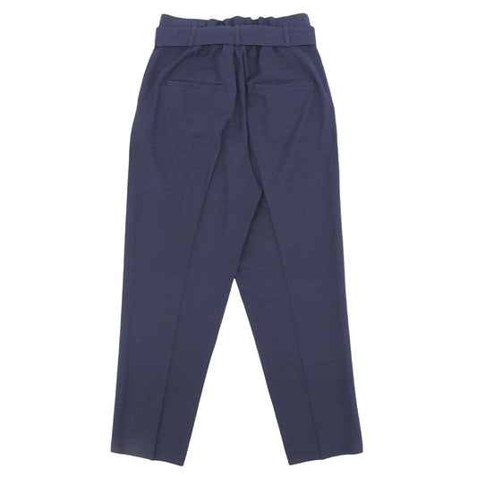 Excellent condition, ribbon belt, linen pants, bottoms, women's, navy, 38, 55R35-193-29, bottoms, 38, women's