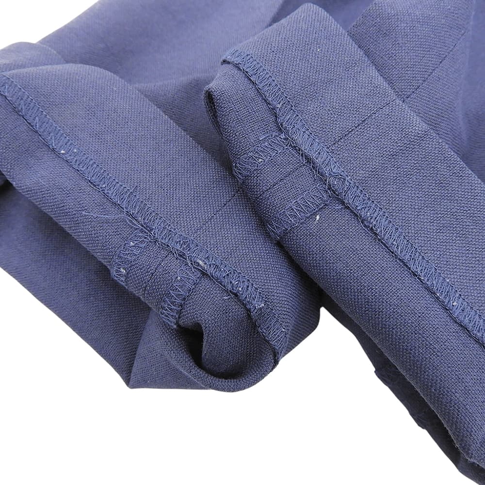 BLUE LABEL CRESTBRIDGE ブルーレーベルクレストブリッジ 美品 リボンベルト リネン パンツ ボトムス レディース ネイビー 38 55R35-193-29 ボトムス