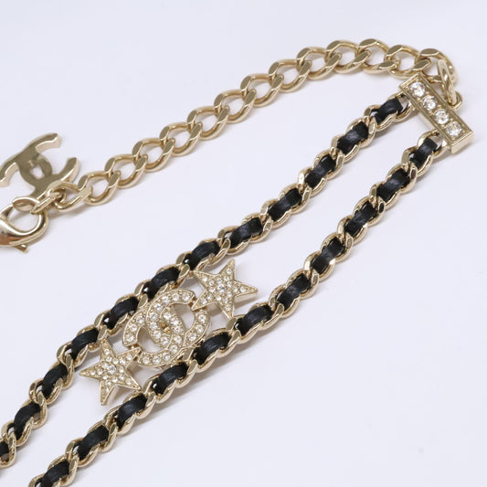 CHANEL シャネル B23C ココマーク ラインストーン チョーカー チョーカー