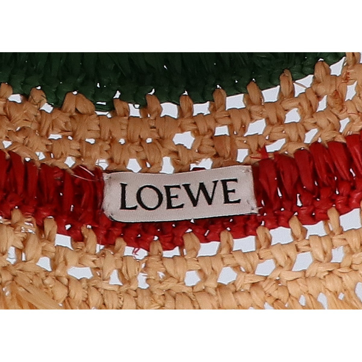 LOEWE ロエベ 新品同様 K820295X68 アナグラム ラフィア ストライプ クロシェットハット 帽子