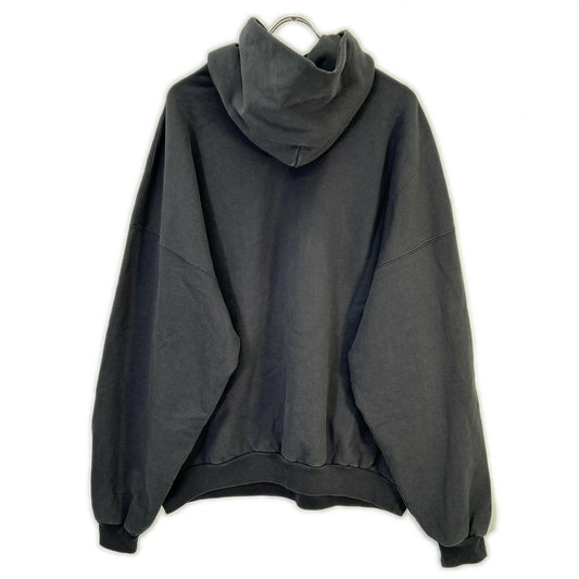 BALENCIAGA バレンシアガ 24AW 803265 ブラック ロゴ ヴィンテージ プリント プルオーバー パーカー トップス