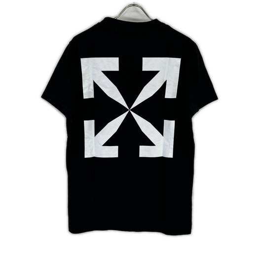21SS OMAA027R21JER002 Black Cotton Blue Monalisa x Back Arrow Short Sleeve Cut-and-Sewn Top M Men's
