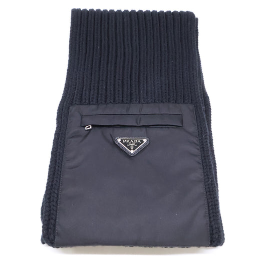 PRADA プラダ 【即決/国内正規】UMS354 S202 1WT0 Re-Nylon ギャバジンウール マフラー