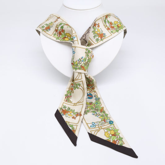 GUCCI グッチ GGフローラ シルク スカーフ