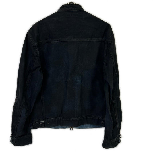 (g) グラム GB0126 JKT03 Black Denim Riders Jacket Denim Motorcycle Jacket Jackets