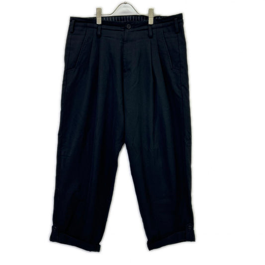 Yohji Yamamoto POUR HOMME 山本耀司男装 HO-P71-534 黑色两褶锥形西裤 下装