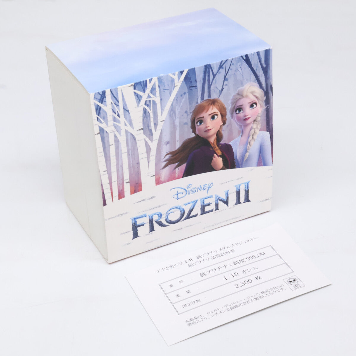 Pt1000 Pt1000 新品同様 2300枚限定 Frozen II ディズニー アナと雪の女王 エルサ オラフ Pt900 x Pt999 1/10oz メダル ペンダントトップ