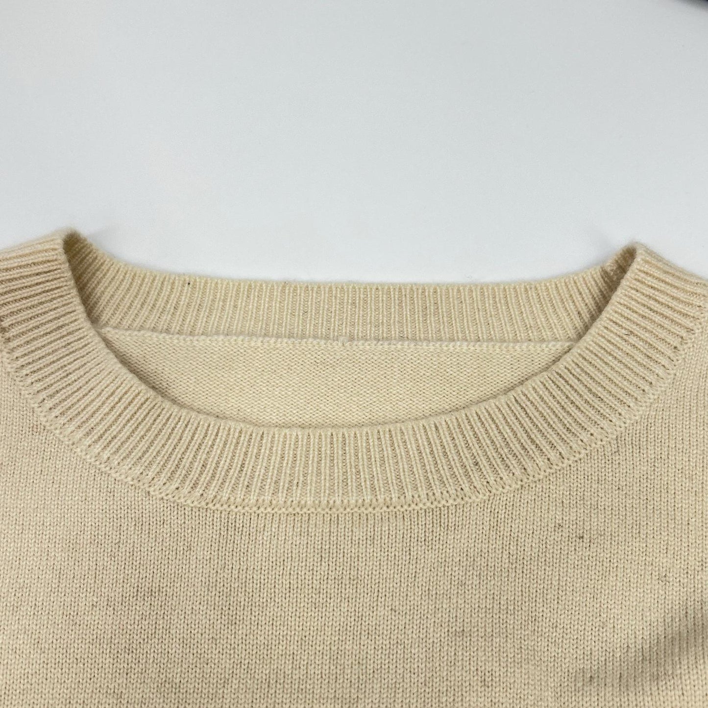 Yonetomi 米富 95-204-005 象牙色 RIGID 100%羊绒 毛衣 针织衫